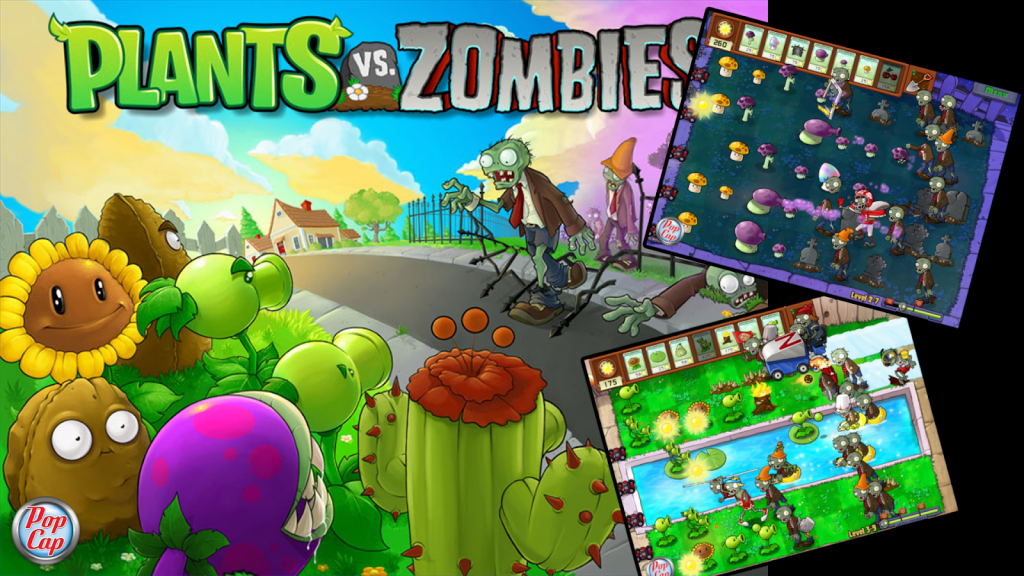 Plants vs Zombies video game promotional image. 