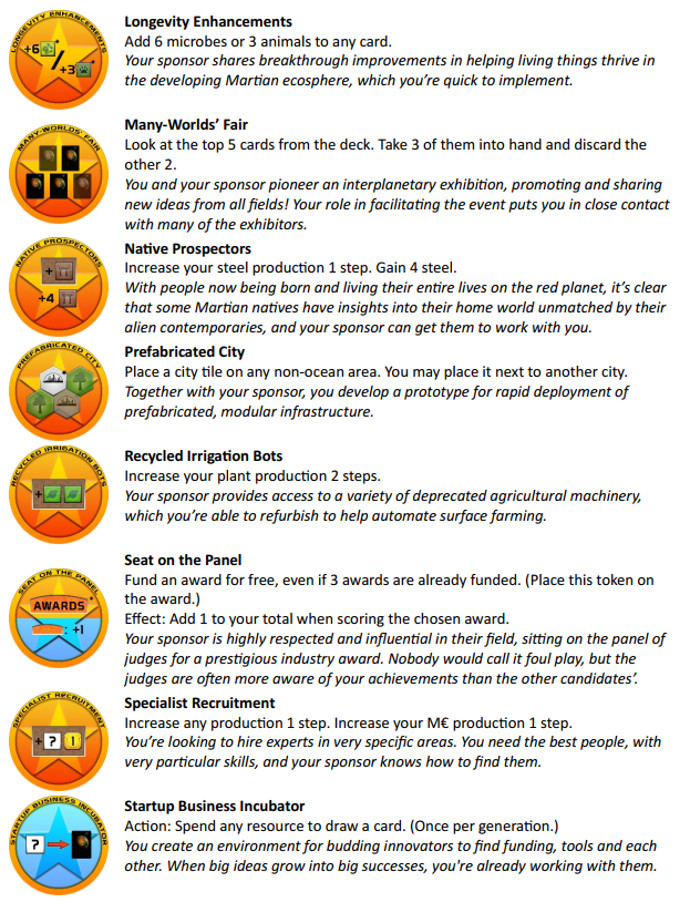 Thumbnail preview of sponsor-chip rewards from the rules booklet.