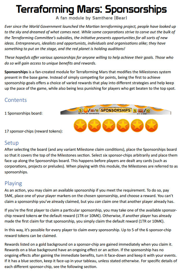 Thumbnail preview of the Sponsorships rules booklet.