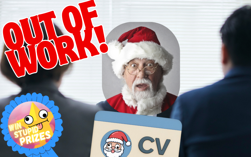 Santa Claus is commuting to town, oh yeah!